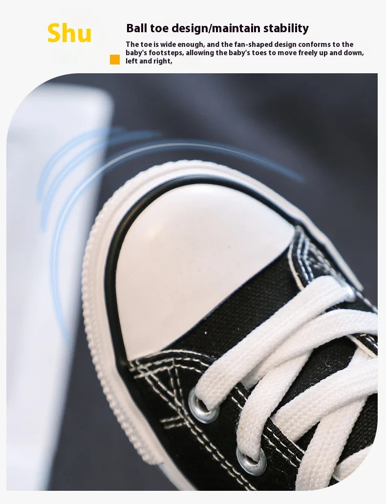Children's Canvas Shoes, Spring and Autumn Korean Low-Top Shoes, Boys' and Girls' Shoes, Small White Shoes, Casual Cloth Shoes