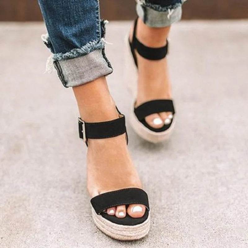 Women Leisure Wedges Heeled Wedge heel serpentine sandals Summer New Sandals Party Platform High Heels Shoes sandalias mujer - AIAZ