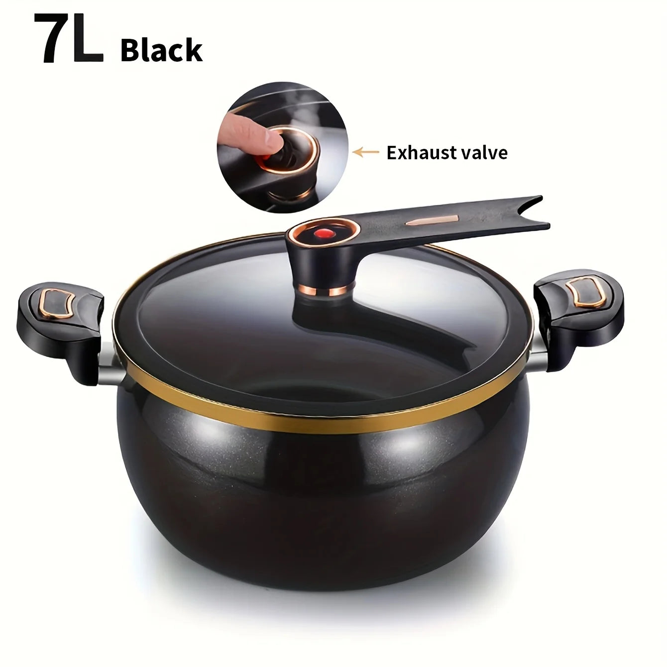 Home Use Multi-Functional Large Capacity 1.85 Gallon 10.24 Inch Non-Stick Pot Suitable for Induction Cooker And Gas Stove