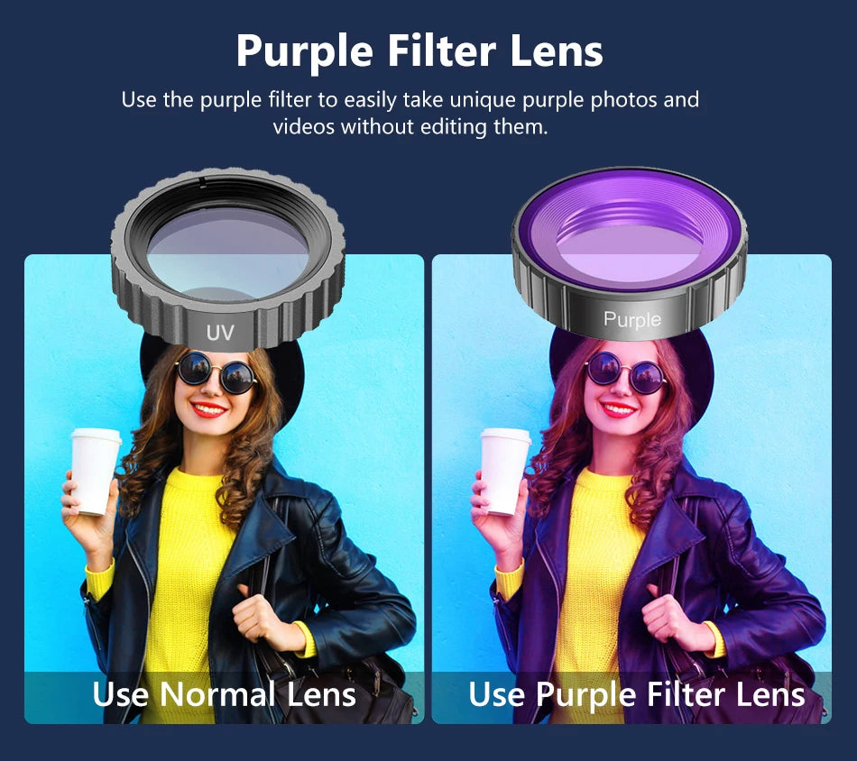 2" IPS Dual Screen Action Camera 5K 30FPS  4K 60FPS 48MP EIS Video With Optional Filter Lens 1080P Webcam Vlog WiFi Sports Cam