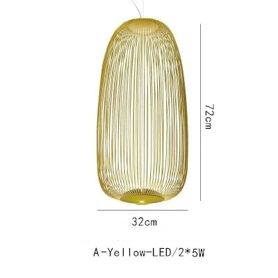 Replica Foscarini Spokes 1/2 Suspesnsion White Pendant Lamp Dining room Bar Kitchen Island Birdcage Light Italian Designer Lamp