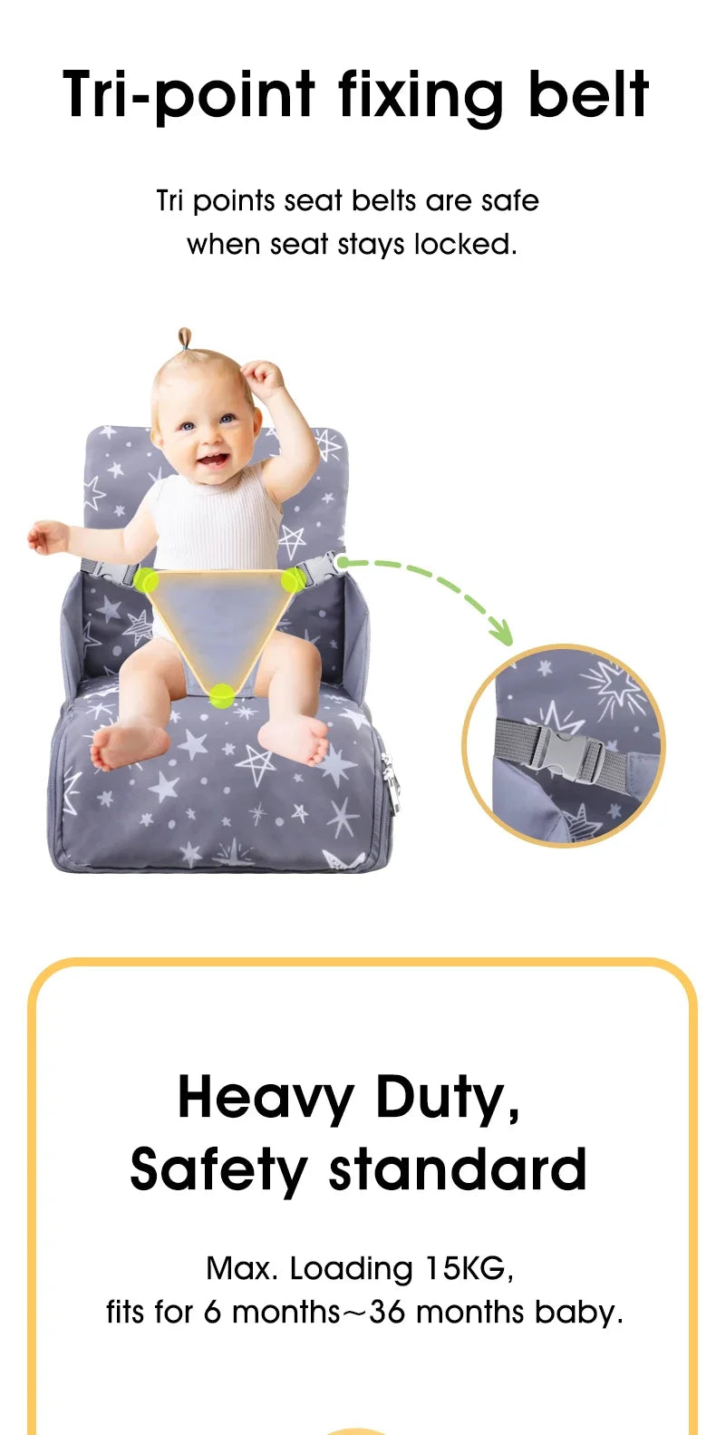 INSULAR 2 In 1 Portable Safe Pads Booster Seat Mommy Bags Comfortable Height Chair Cushion Perfect Organizer Multi-functional