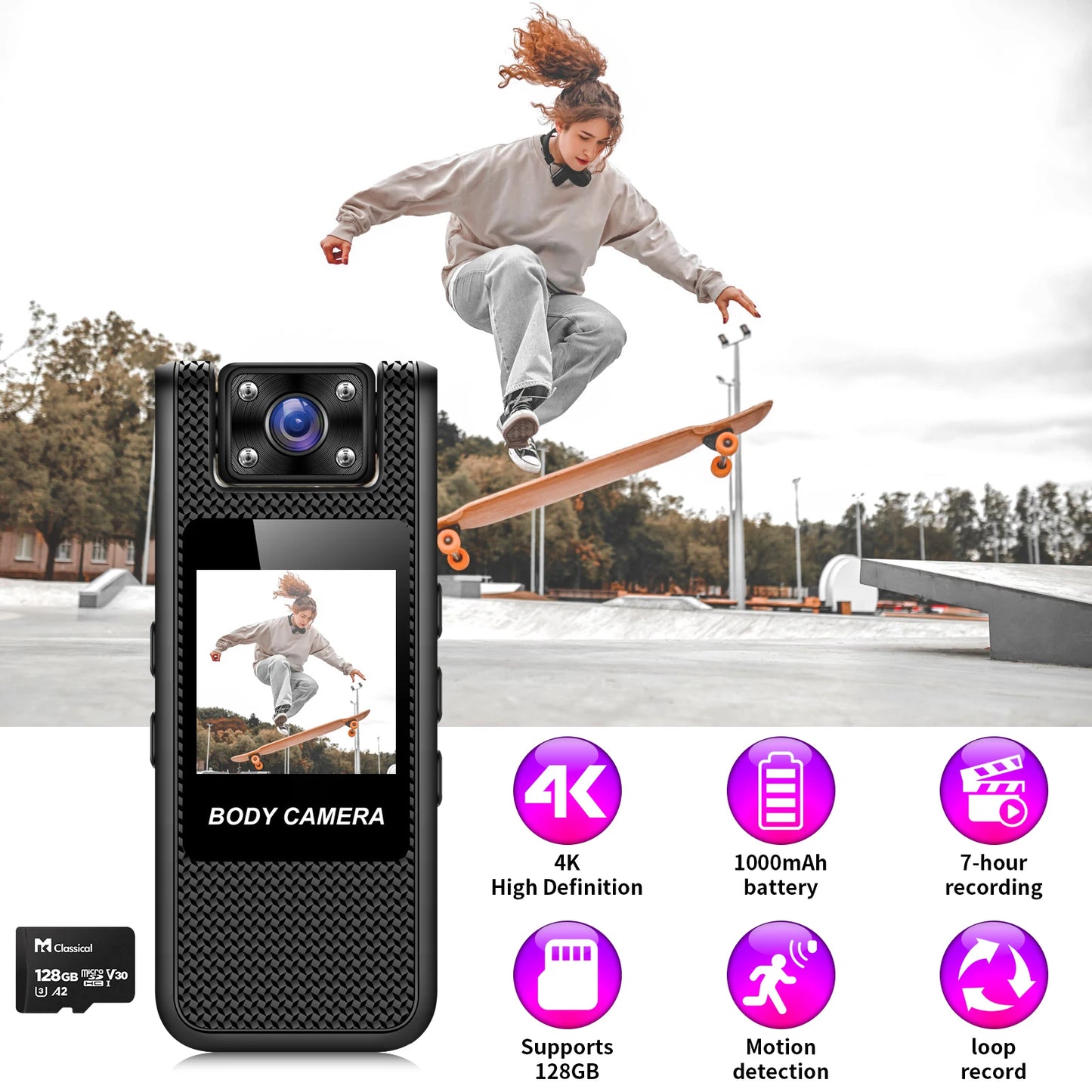 Portable 4K Mini Camera Digital Video Recorder With WiFi Worn Police Small Body Cam Infrared Night Vision Sports DV Camcorders