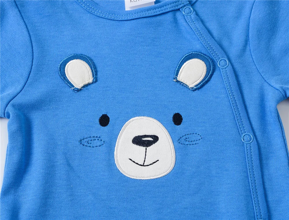 3/4 Pcs a lot Kavkas Baby Boy Rompers Newborn Cotton Girls Clothes Long Sleeve Summer Soft Jumpsuit O-neck 0-12m Onesie Clothing