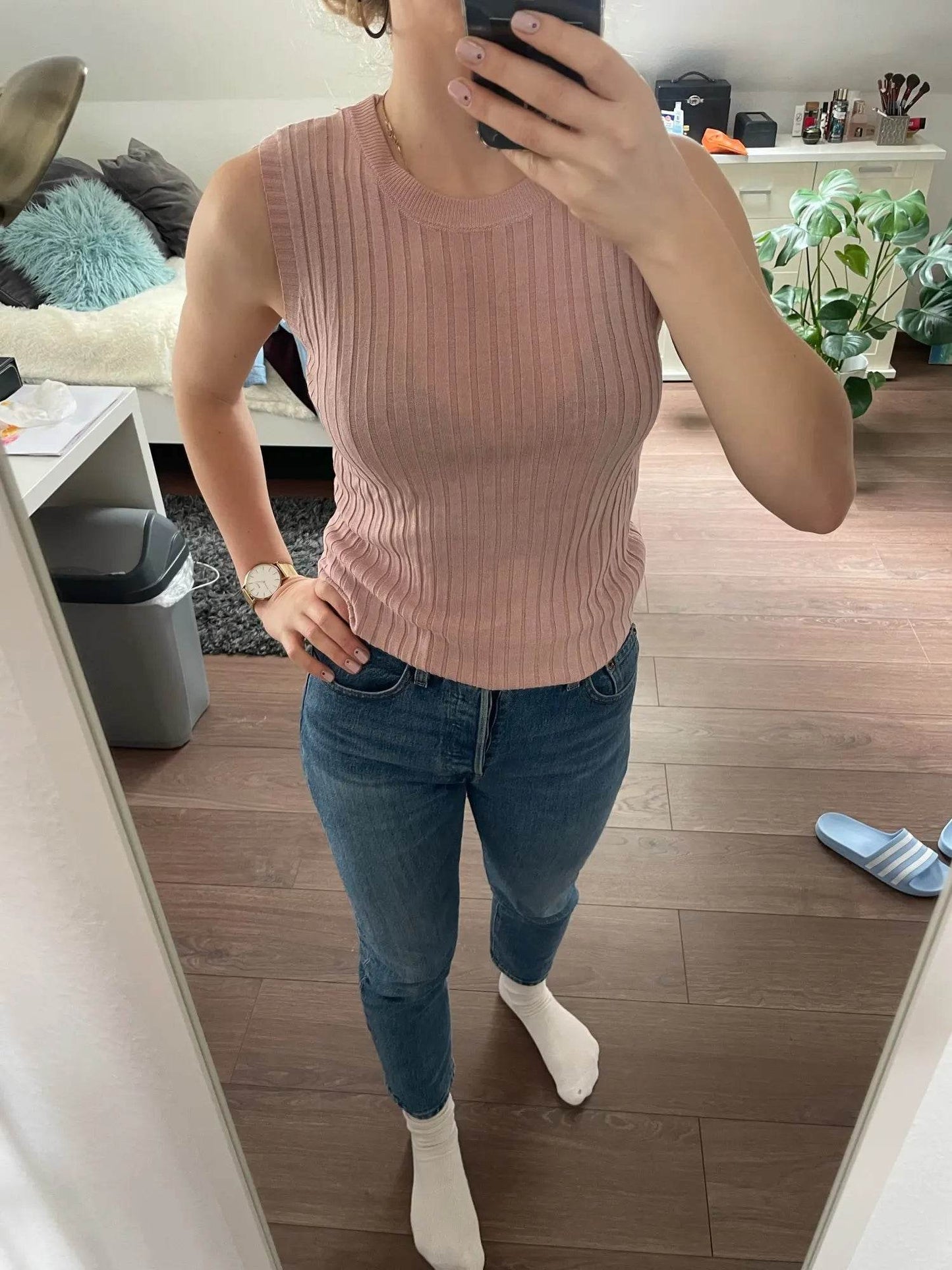 2025 Summer New Fashion Knitted Vests O-neck Sleeveless Casual Thin Tops Sleeveless Blouse Women Shirt - AIAZ