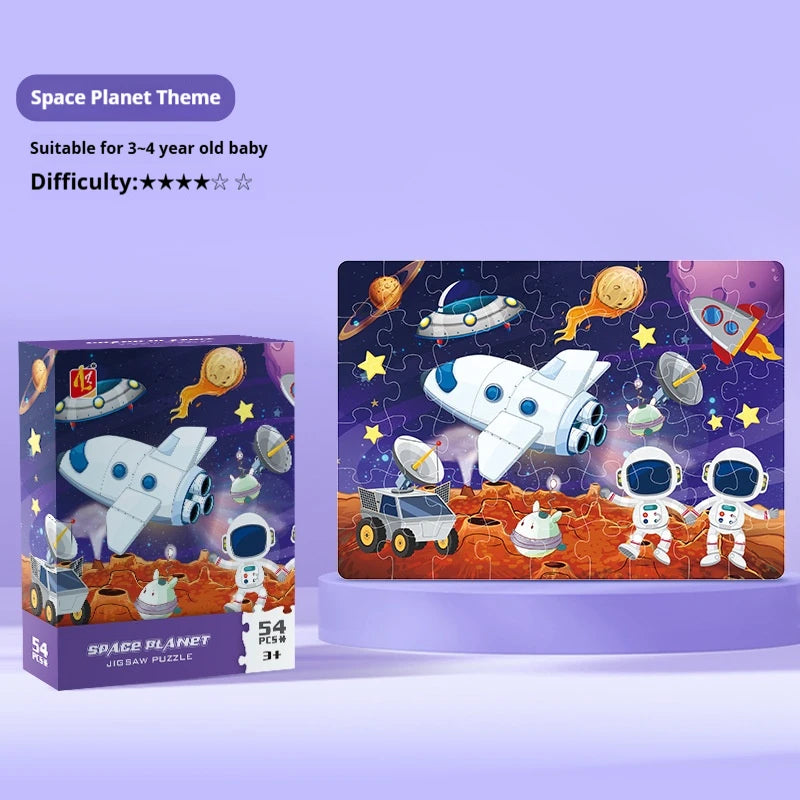 54PCS Kids Puzzle Cute Animal unicorn Cartoon Low Difficulty Drawing Small Challenge Educational Toys Gifts Toddler Baby Toys