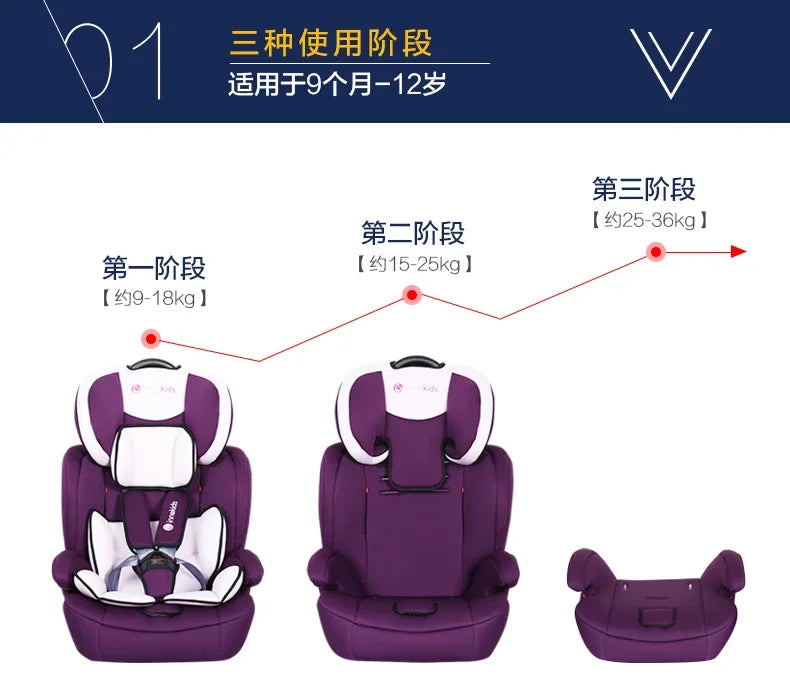 Ik-06 Innokids Child Safety Seat 360 Degree Rotating Car With 0-12 Years Old Baby Can Sit And Lay Isofix Latch Grey