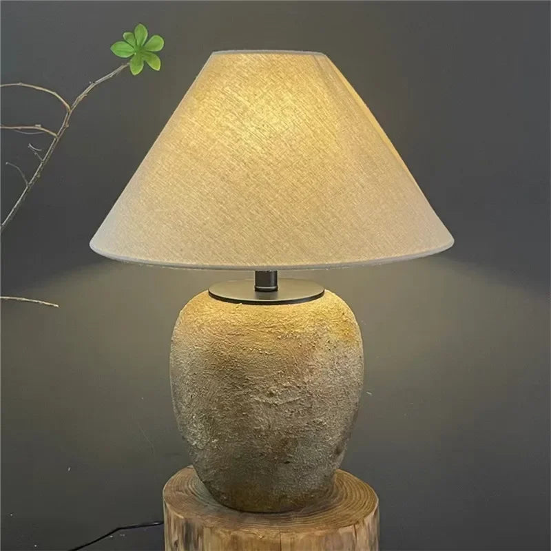 ULANI Contemporary Ceramic Table Lamp American Retro Creativity Living Room Bedroom Study Villa Hotel Homestay Desk Light