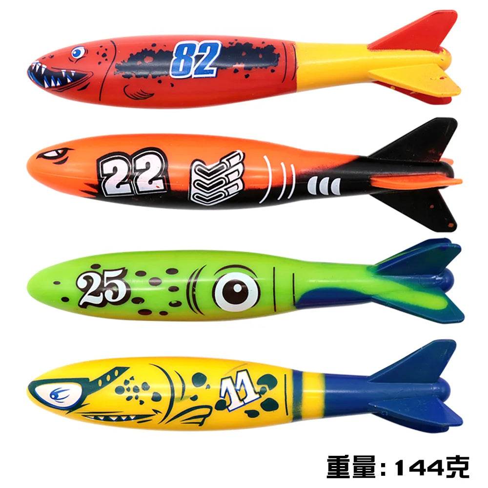 Swimming Diving Toys Children's Fish Dolphin Buoy Pool Treasure Hunt Diving Water Diamond Kids Water Game Toys Set Reusable Gift - AIAZ