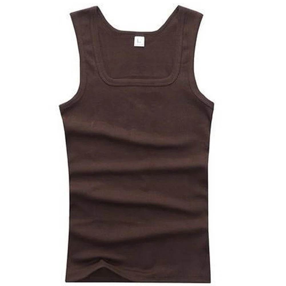 2024 New Men's Pure Cotton Tight Vest Casual Sports Tank Tops Middle-aged Sleeveless Basic Tops Quick Drying Bodybuilding Vest - AIAZ
