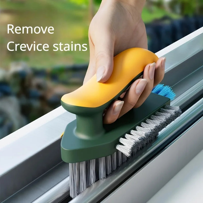 1/2pcs 4-in-1 Crevice and Floor Scrub Brush Durable Plastic Portable Design for Bathroom Kitchen Living Room Cleaning