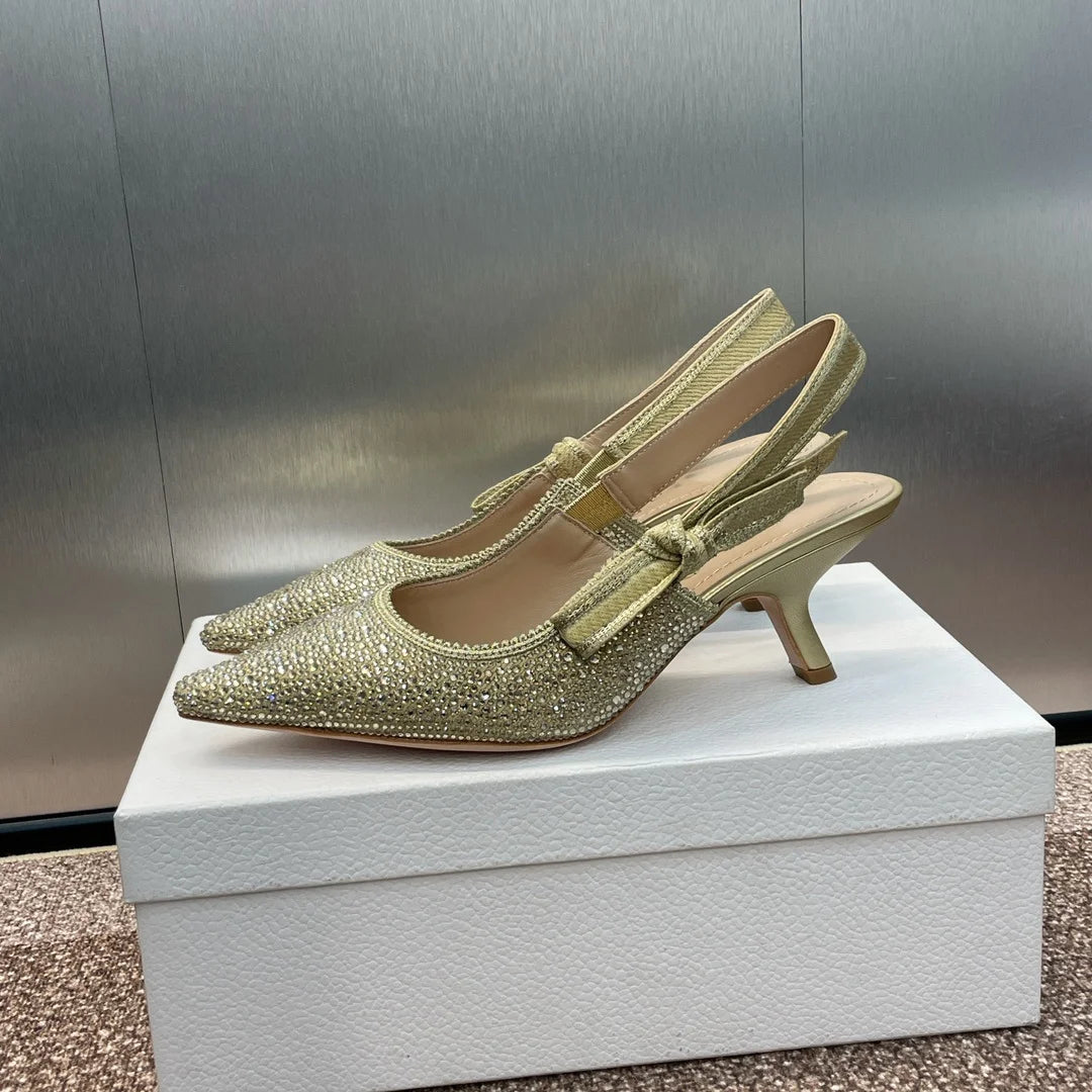 Top Quality Luxury Womens Sandal Casual Lace Flat Fashion Embroidered Muller Shoes Designer Silk Leather Soled High Heel
