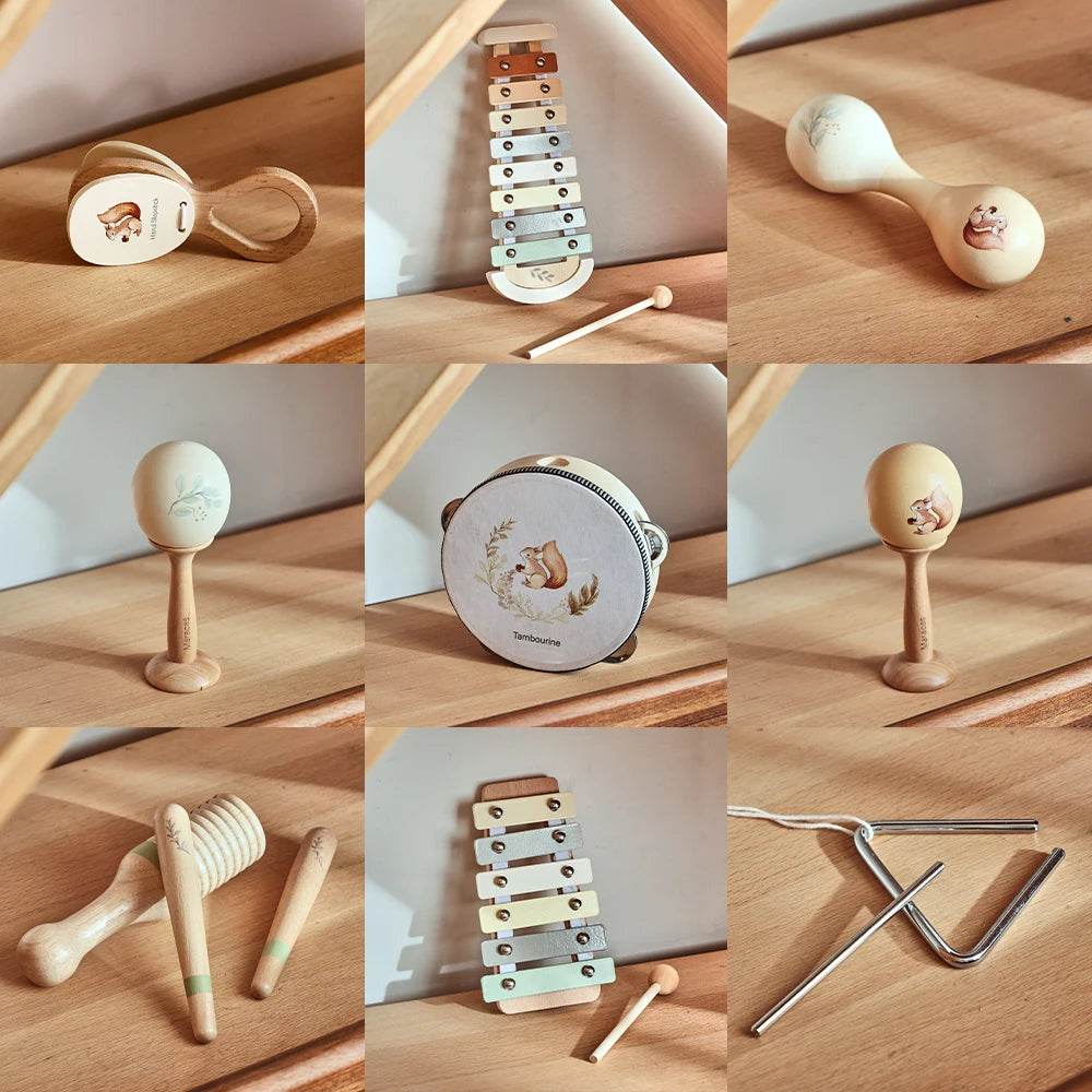 Musical Montessori Toys Baby Toys Rattle Bell Drum Xylophone Percussion for 0 3 Year Kids Early Educational Instruments Toys - AIAZ