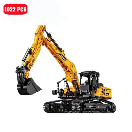 SEMBO BLOCK 1022pcs Excavator Models Building Blocks MOC City Construction Engineering Vehicle Bricks Educational Toys Boys Gift - AIAZ
