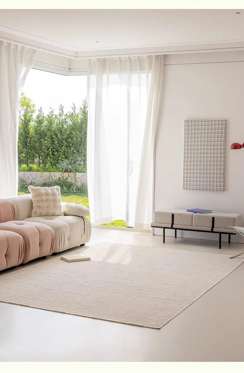 100% Cotton Carpet Living Room No Glue Health Kid Room Carpet Crawling Play Mat Minimalism Modern Bedroom Cloakroom Rugs Carpet