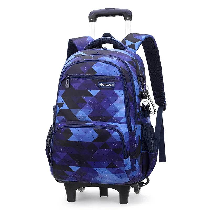 Children School bag with wheels school backpack On wheels School Trolley backpacks bags for boys wheeled School Rolling backpack - AIAZ