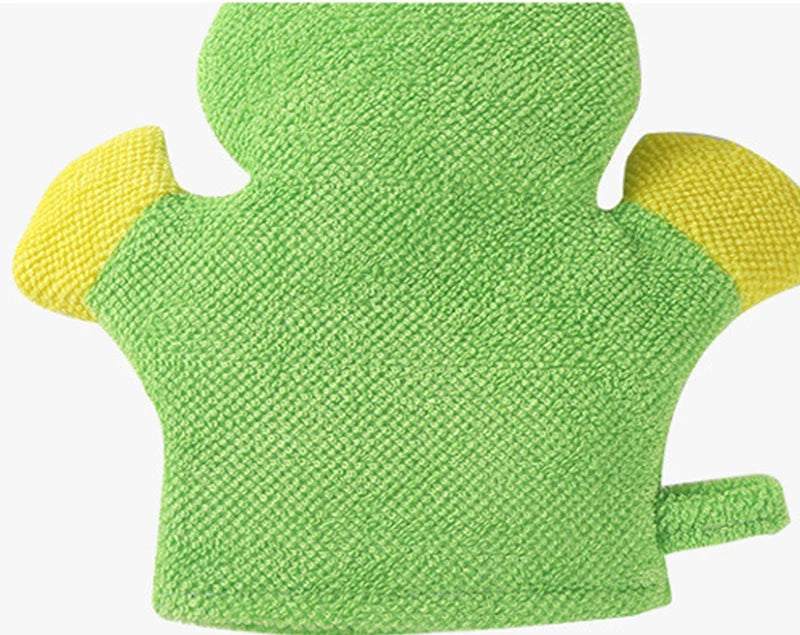 Cartoon Baby Bath Brushes Shower Wash Cloth Towels Soft Fabric Strong Water Absorption Cute Animals Style Kids Care Accessories