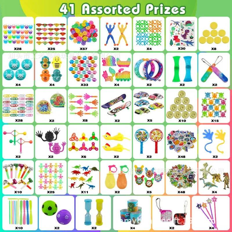 300/468Pc Party Favors for Kids Birthday Funny Wall Climber Push Bubble Stress Relief Toy Gifts Giveaway Pinata Filler Bulk Toys - AIAZ