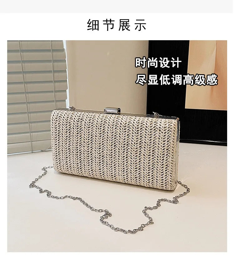 Brand New in 2025 Summer! Women's Woven Handbag. This Fashionable Style Can Be Carried As A Shoulder or Crossbody Bag
