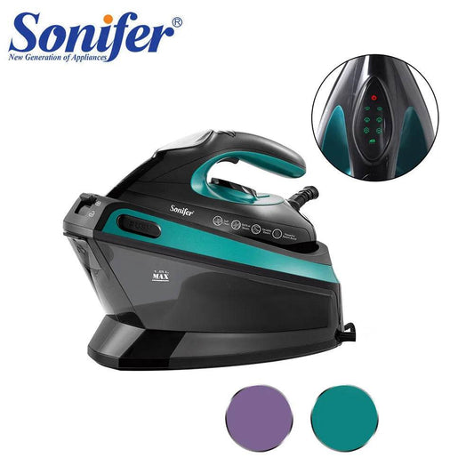 Sonifer Split Steam Iron with LCD Display 2400W Fast heating1.5L Large Individual Water Tank 3 Steam Adjustment - AIAZ