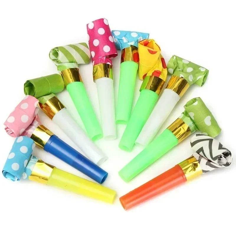 30pcs Kids Game Whistle Birthday Supplies Fun Polka Dot Whistle Party Favors Loot Bag Stuffers Sound Making Toys - AIAZ