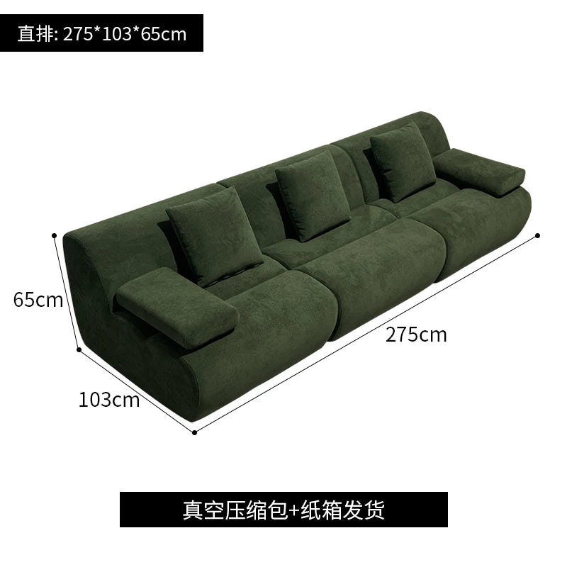 Design Large Green Sofas European Filler Armrest Salon Living Room Sofas Compressed Bedroom Lazy Divano Compresso Home Furniture