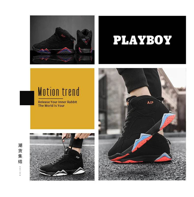 Men Basketball Shoes Fashion Non-slip Mens Casual Sneakers Man Sports High Quality Outdoor Jogging Shoes Boys Athletic Wear Traf - AIAZ