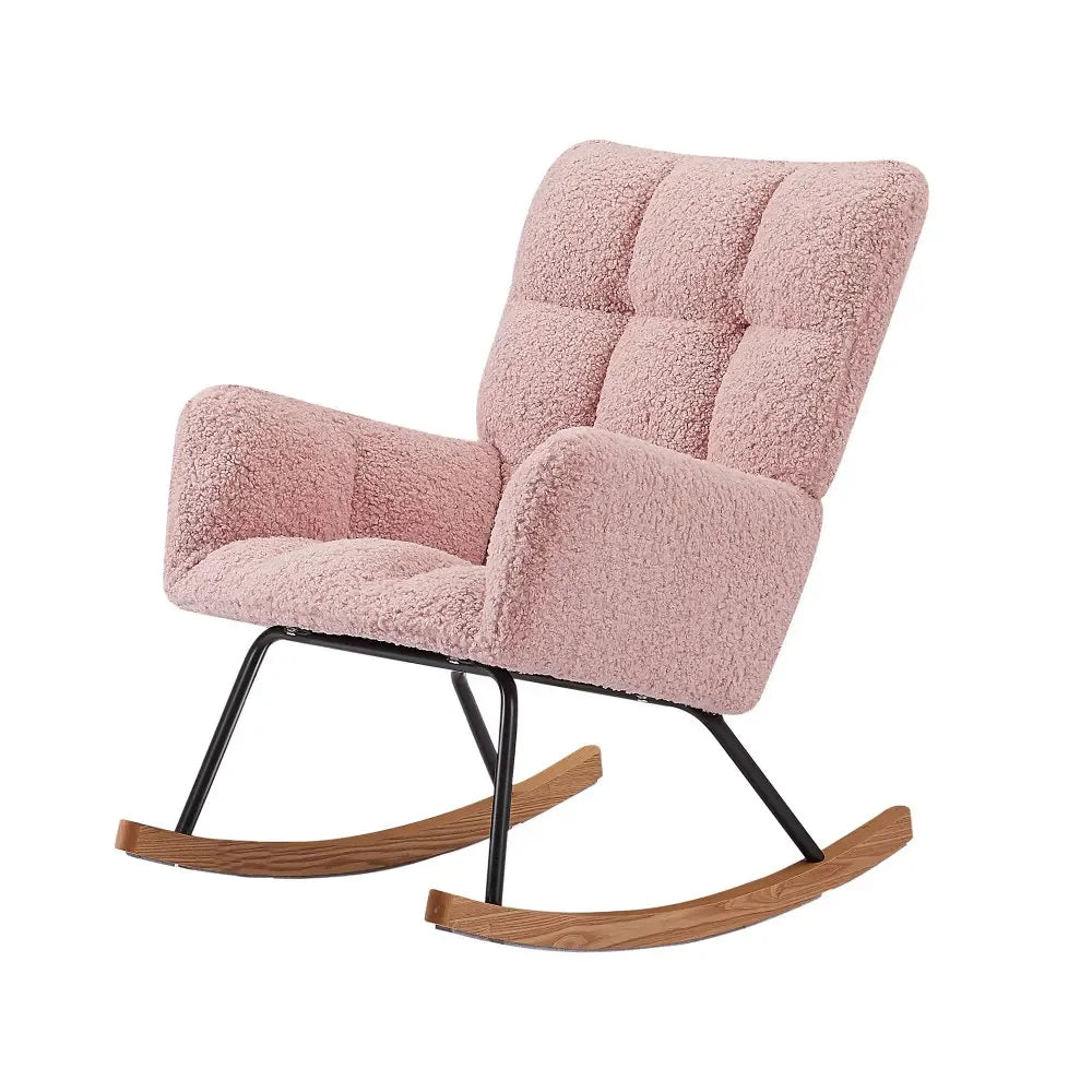 For Pink Nursing Rocking Chair, Stylish Comfort, Functional Design for Moms