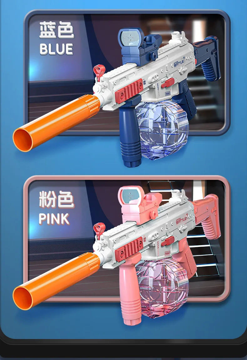 New Uzi Water Gun Electric Pistol Shooting Game Toys Cannon Summer Outdoor Waters Fights Beach Children's Toy Boys Gifts
