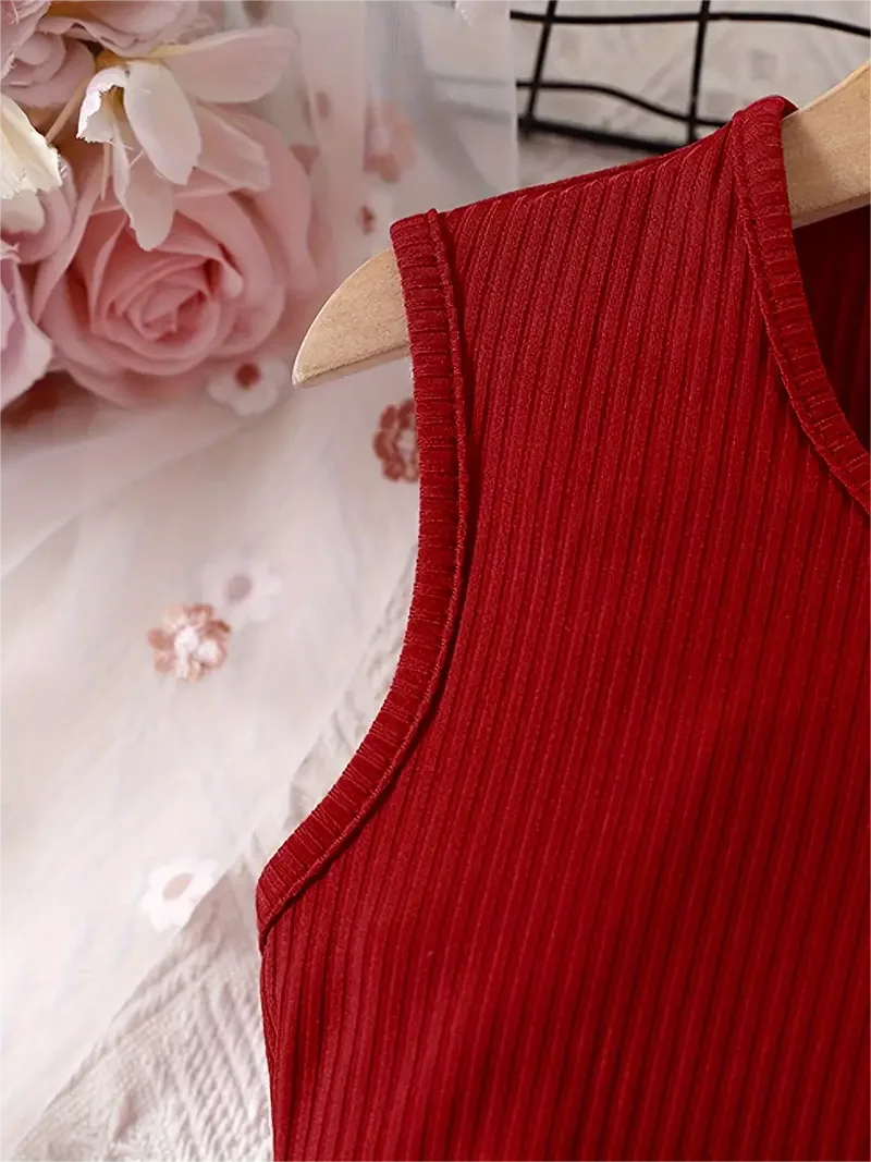 Girl Sweet butterfly print sewn sleeveless dress with bow belt, holiday/casual outing, summer gift