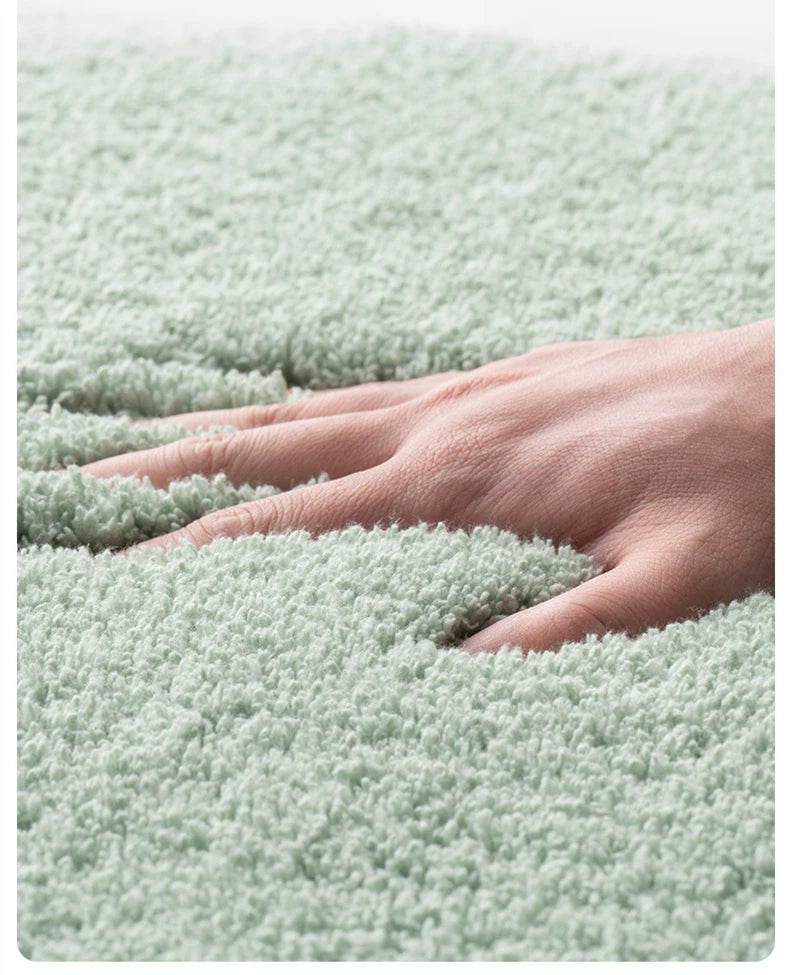 Thick Microfiber Bathroom Doormat,Soft Feeling Bath Feet Carpet,Toilet,Bathtub Side Floor Rugs,Anti-skid Bottom,80x120cm,50x80cm