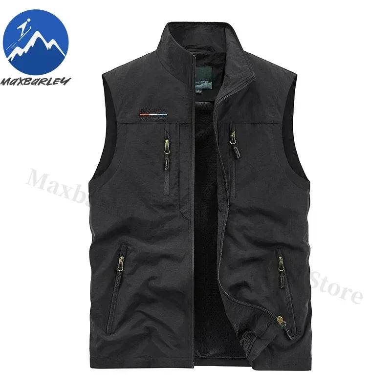 Sleeveless Jacket Vest Men 2025 Summer Cargo Climbing Hunting Waistcoat Club Photographer Fishing Vests Camping Working Clothes - AIAZ