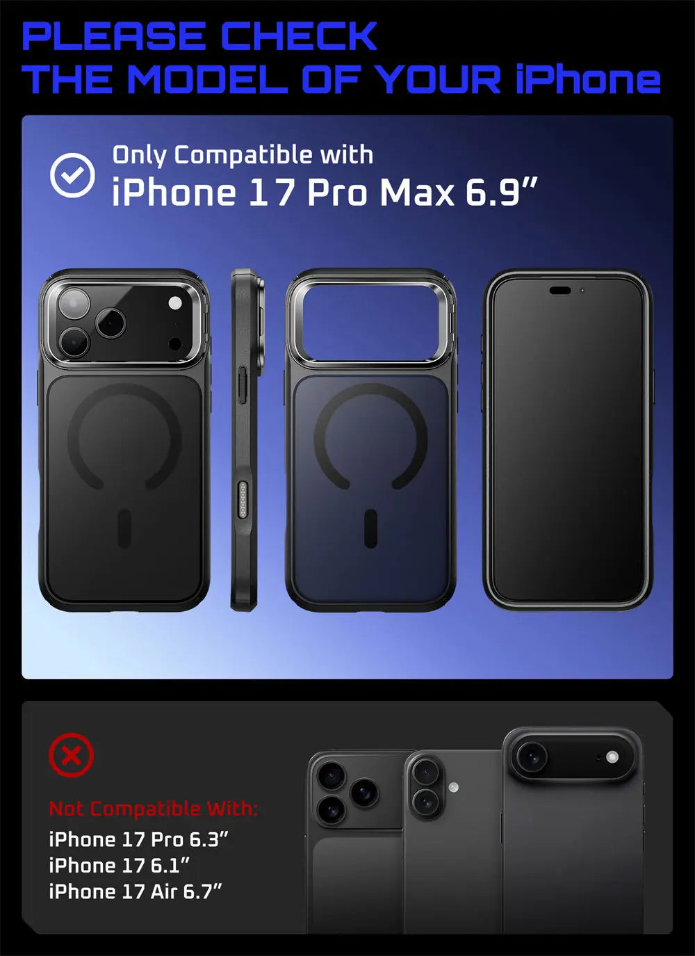 SUPCASE For iPhone 17 Pro Max Case with Camera Control Capture Button UB Mag Slim Shockproof Magnetic MagSafe Phone Case Cover