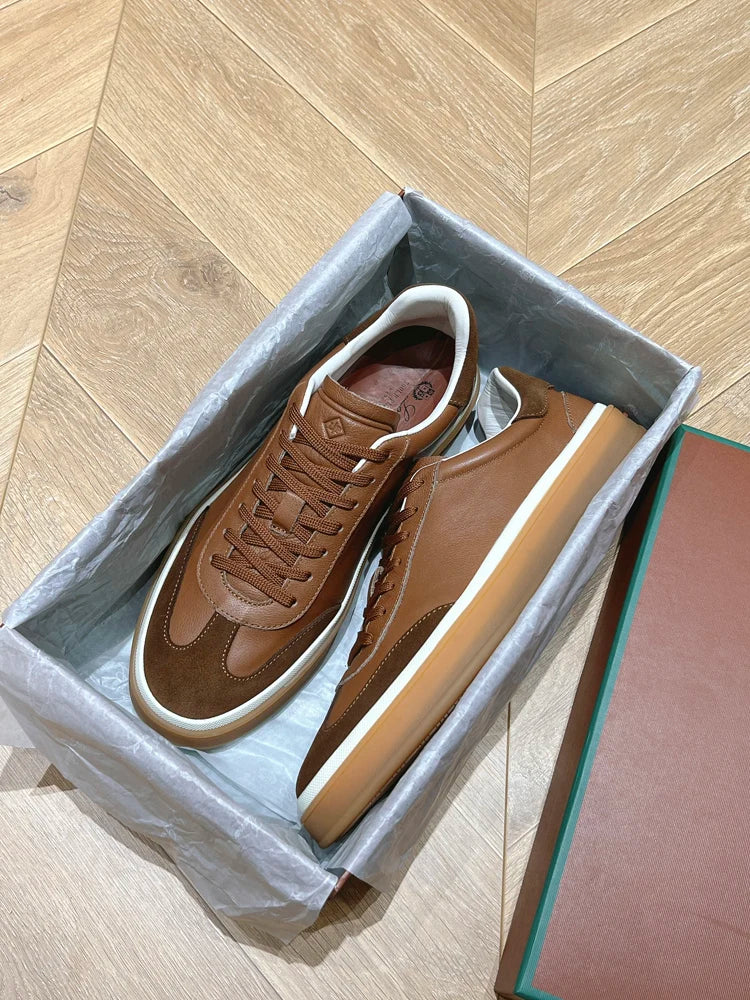 Real Leather Deqin oes ex Casual Cross Bule Sle Spring Summer Color Blo Leisure Board oes Trendy Women's Men's