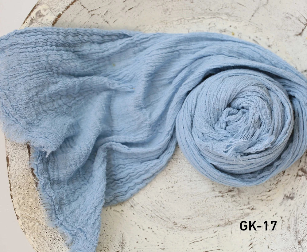 Newborn Cheesecloth Wrap Baby Photography Props Posing Fabric Cotton Stretch Blanket Hand Dyed Newborn Layer Wrap