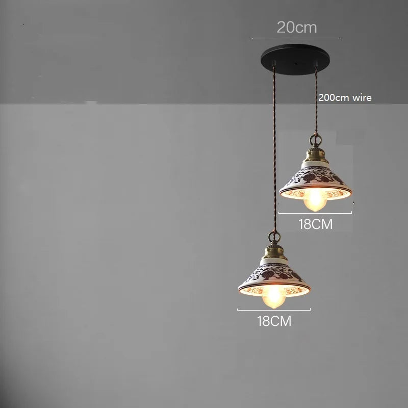 IWHD Modern Simple Ceramic LED Pendant Lamp Home Indoor Decor Lighting Bedroom Restaurant Dinning Living Room Lights Hanglamp