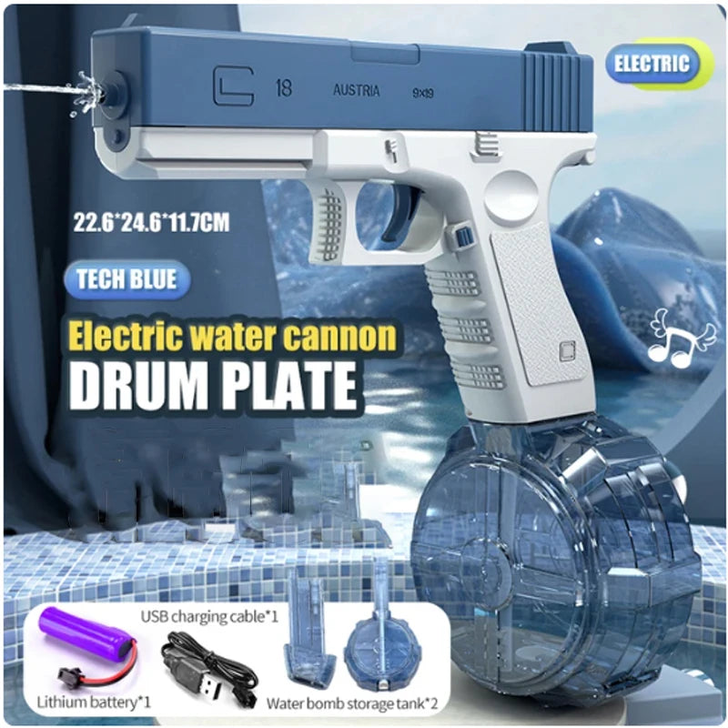 New Uzi Water Gun Electric Pistol Shooting Game Toys Cannon Summer Outdoor Waters Fights Beach Children's Toy Boys Gifts