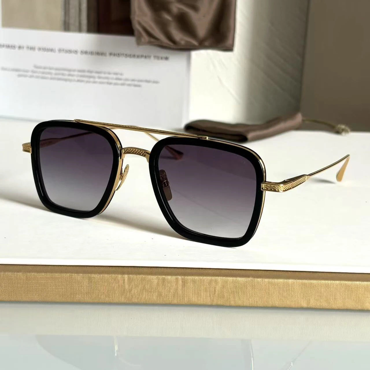 DT FLIGHT 006 Luxury Mens And Womens Sunglasses Top Quality 18K Designer Eyeglasses Acetate UV400