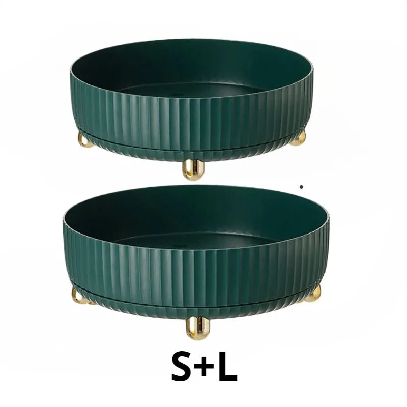 360 Degree Rotating Anti Slip Spice Rack Kitchen Seasoning Storage Rack Rotating Storage and Skincare Cosmetics Storage Rack