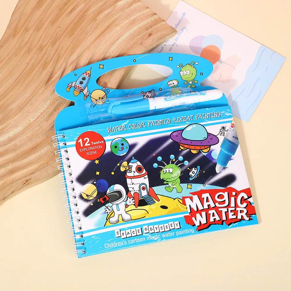 Magical Water Painting Book Toddler Early Education Toys Reusable Magic Drawing Coloring Book for Kids Children Montessori Toys - AIAZ