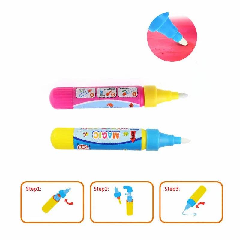 Doodle Pen Magic Pen Painting Mat Toys Pen Writing Mat Pen Water Drawing Toys Replacement Tool Educational Toys for Kids - AIAZ
