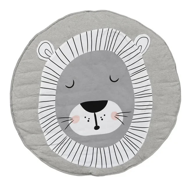 Cartoon Animals Baby Play Mats Pad Toddler Kids Crawling Blanket Round Carpet Rug Toys Mat For Children Room Decor Photo Props