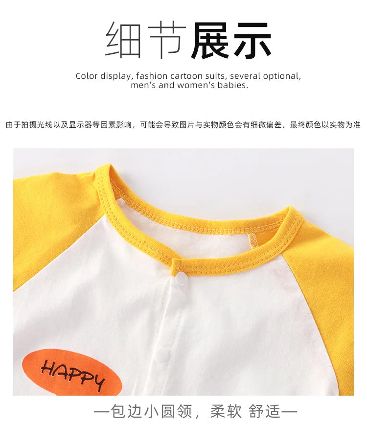 Newborn Clothes Cute Cartoon Dinosaur Tiger Shark Lion Print Strap Comfortable Summer Boys Girl 0-18 Short Sleeved Baby Jumpsuit