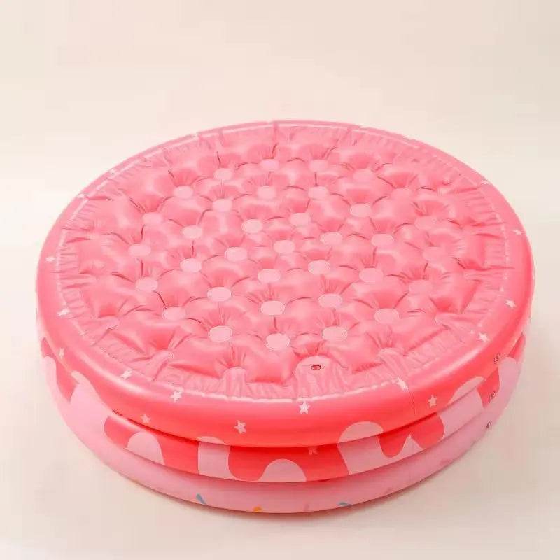 Reusable Inflatable Swimming Pool Double Layer Garden Portable Thickened For Kids Water Toys Party Round Indoor Outdoor Paddling - AIAZ