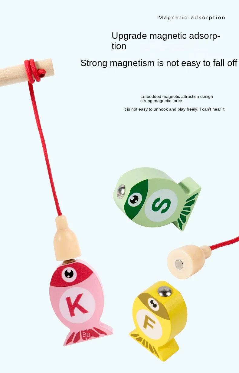 Kids Wooden Fishing Game Toys Gifts Early Education Alphabet Numeric Cognitive Toys Children Interactive Games Toys for Gifts - AIAZ