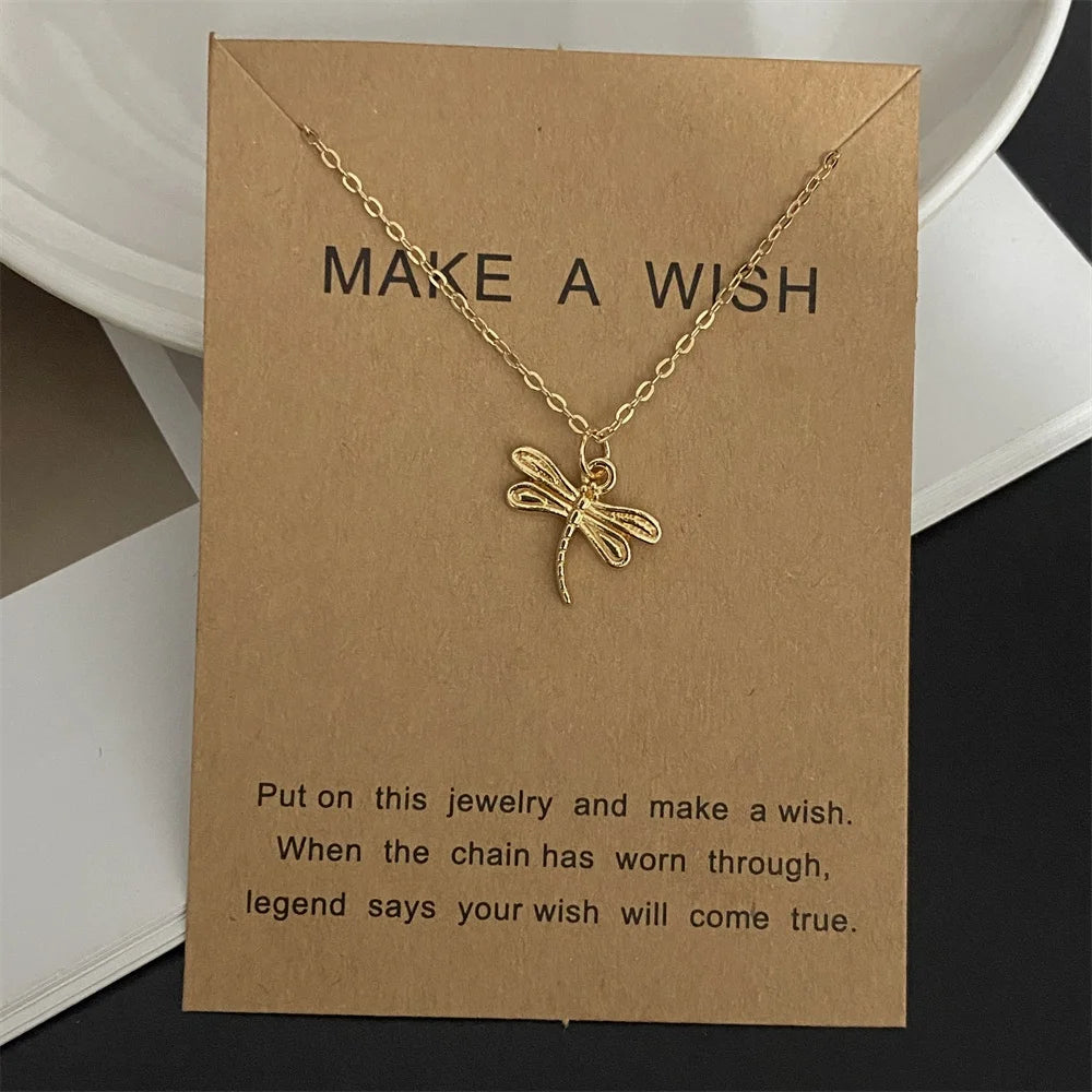 New Fashion Love Heart Pendant Necklace Animial Plam Geometric Trendy Gift Necklace Golden Color Collar Jewelry Wholesale
