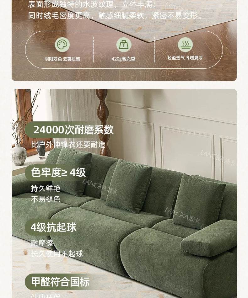 Design Large Green Sofas European Filler Armrest Salon Living Room Sofas Compressed Bedroom Lazy Divano Compresso Home Furniture