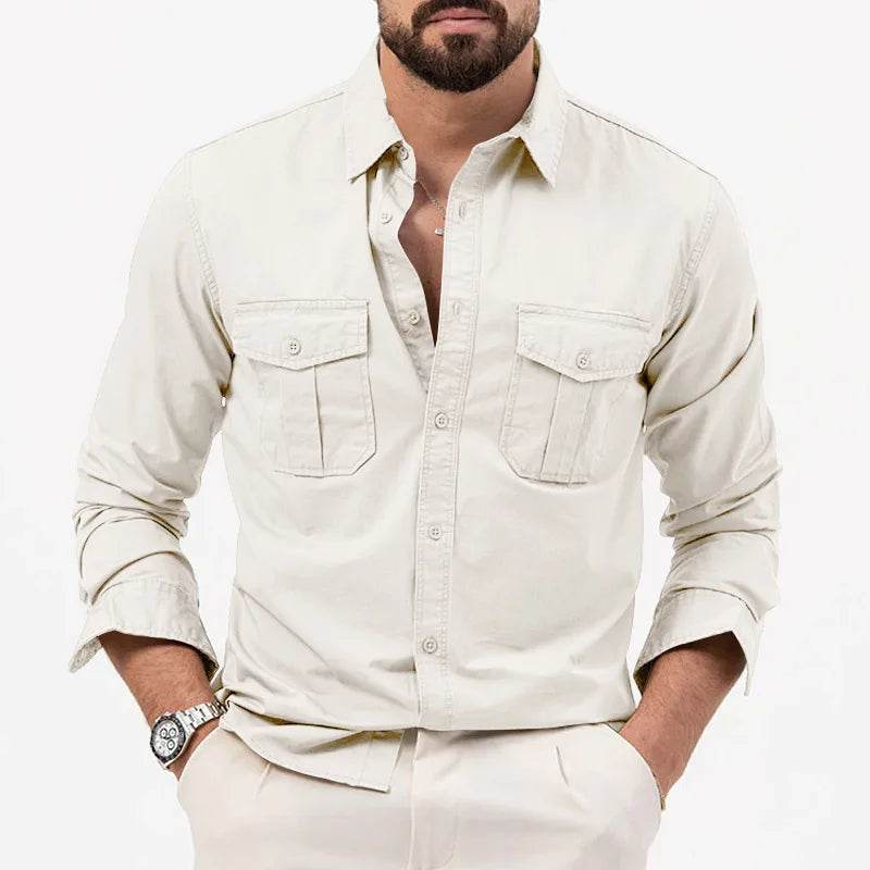 Men Shirt Mens Business Casual Shirts 2020 New Arrival Men Famous Brand Clothing Army Green Long Sleeve Camisa Masculina - AIAZ