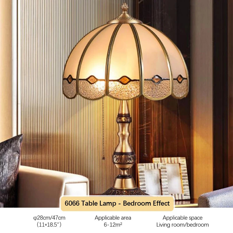 TEMAR Brass Table Lights  Modern European Creative Luxury Glass Copper Desk Lamp For Home Living Room Study Bedroom LED lamp