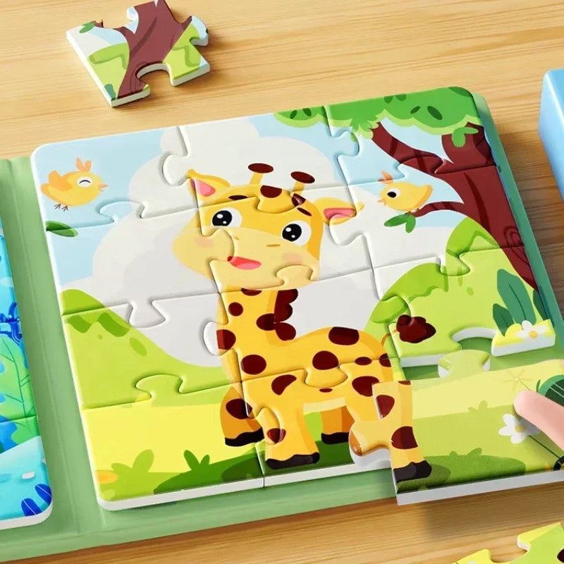 Children's Magnetic Puzzle 3-6 Year Old Baby Educational Toys Children's Montessori Baby DIY Early Education Toys
